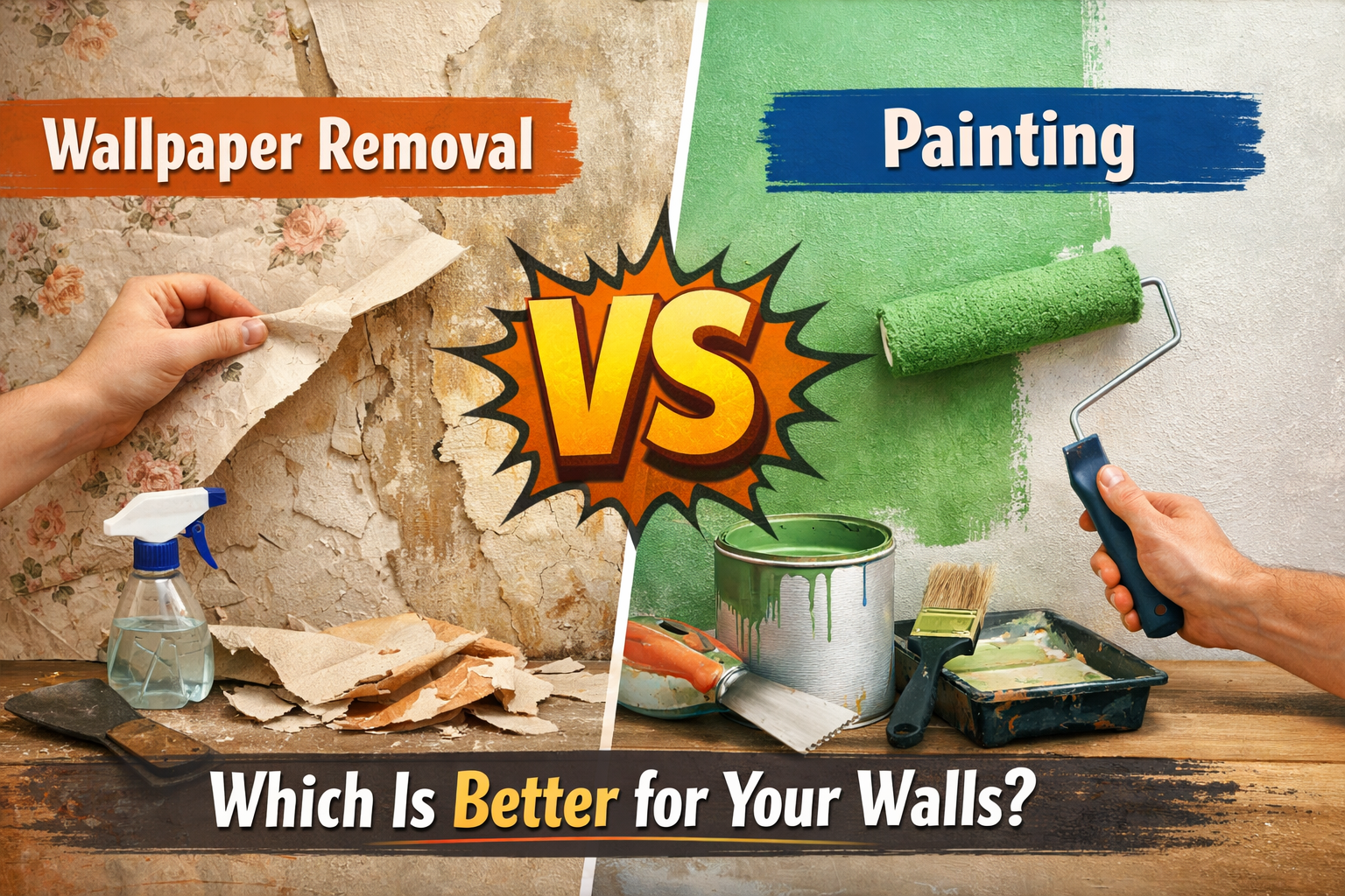 Wallpaper Removal vs. Painting